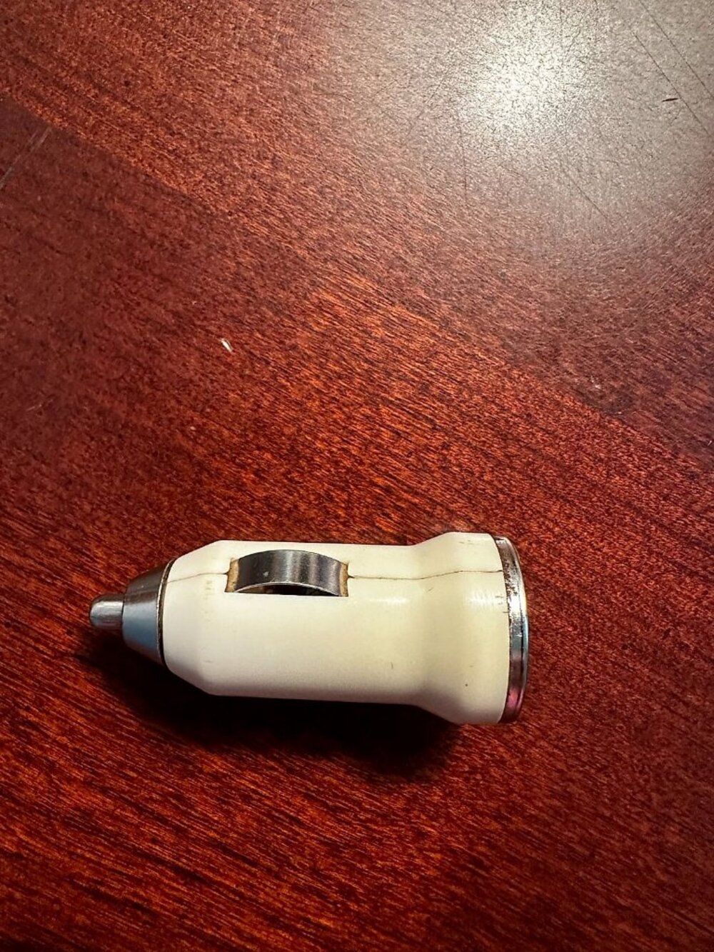 Mini USB Car Charger Adapter, White, Single Port, Model TX016, 12-24V DC